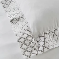 Hot DORMA Quinton Duvet Set White Silver