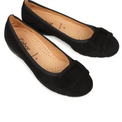 Clearance GABOR Raven Suede Ballet Pumps