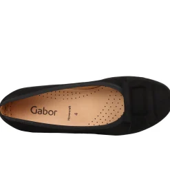 Clearance GABOR Raven Suede Ballet Pumps