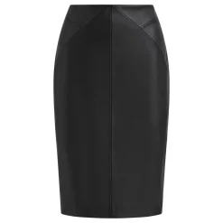 Raya Leather Pencil Skirt