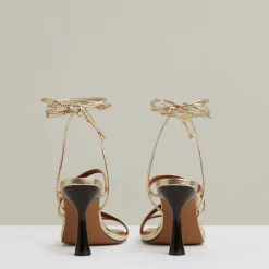 Fashion REISS Rebecca Tie Detail Heeled Sandals