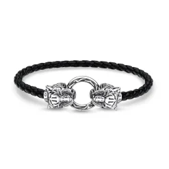Rebel At Heart Tiger Leather Bracelet