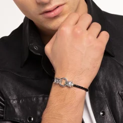 Rebel At Heart Tiger Leather Bracelet