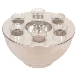 Regatta Spirit Cooler Bowl with 6 Stainless Steel Shot Glasses