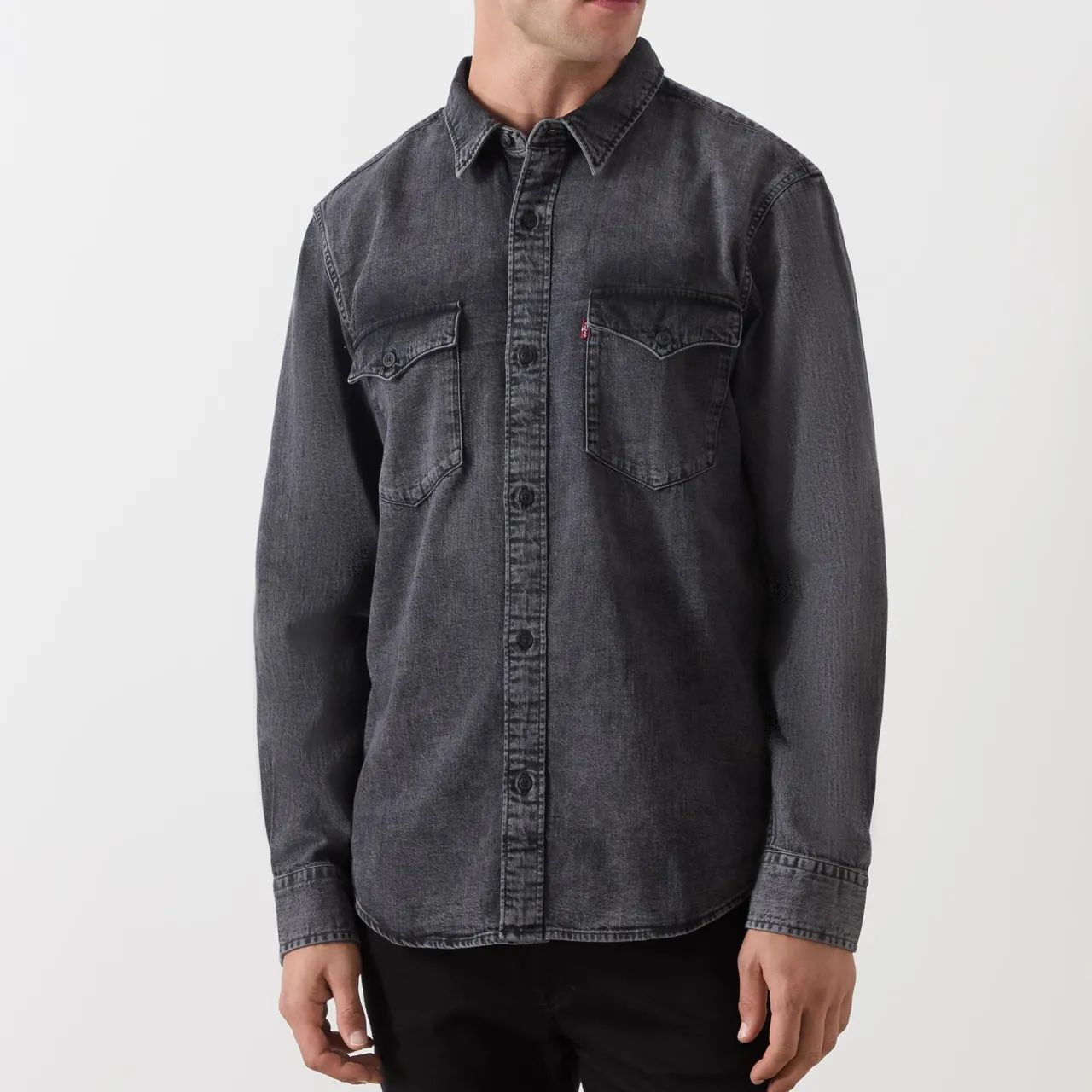 New LEVIS Relaxed Western Denim Shirt