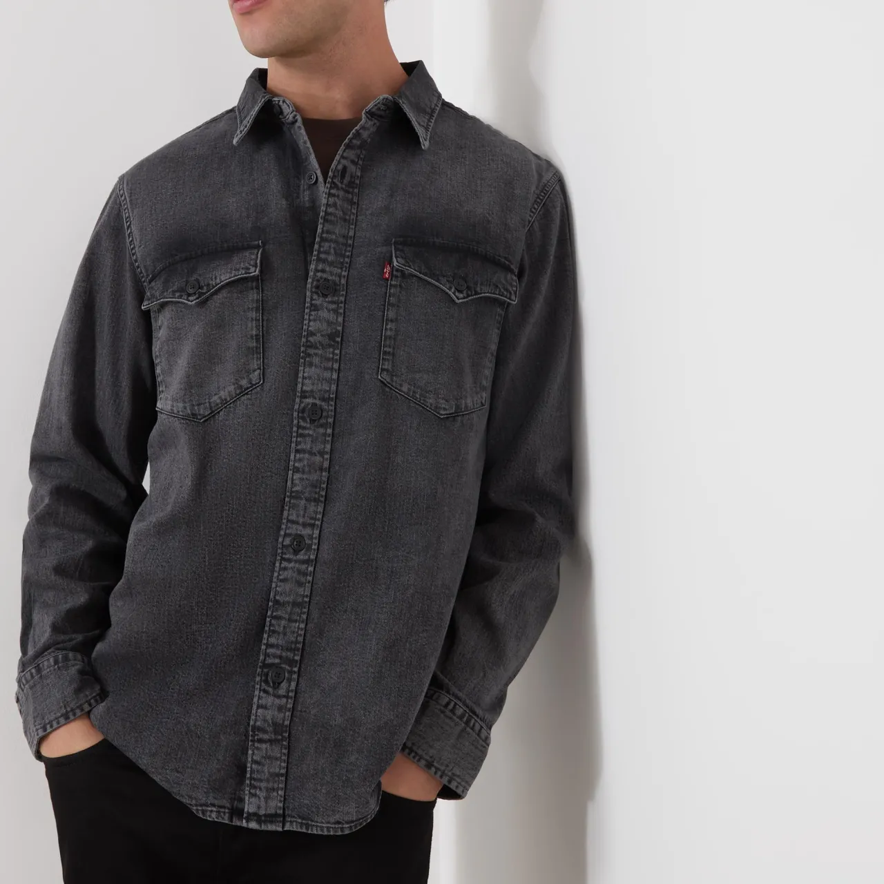 New LEVIS Relaxed Western Denim Shirt