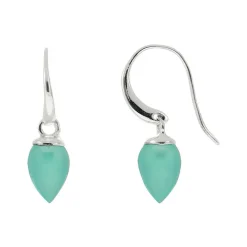 Relic Droplet Aqua Chalcedony Earrings