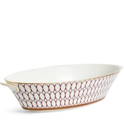 Renaissance Red Oval Serving Bowl 33.9cm