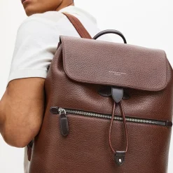 Sale ASPINAL OF LONDON Reporter Grained Leather Backpack