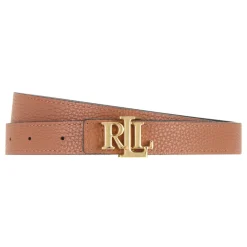 Best LAUREN Reversible Monogram Slim Pebbled Leather Belt