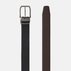 New BOGGI MILANO Reversible Textured Leather Belt