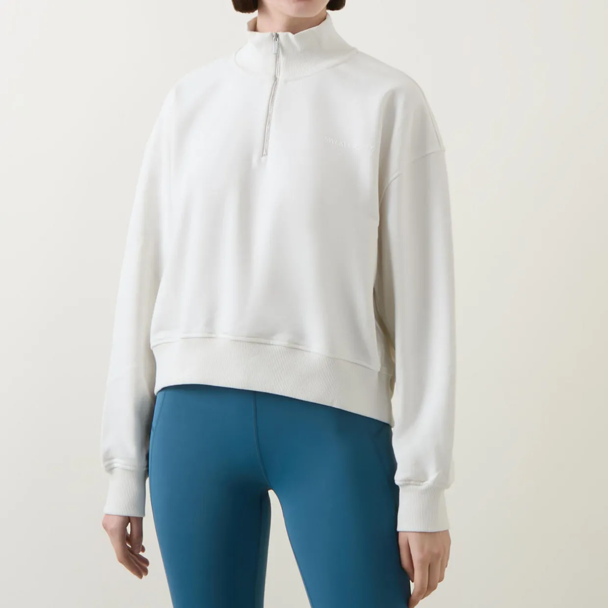 Revive Cropped Half-Zip Sweatshirt