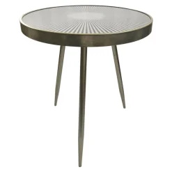 Reyna Sundial Round Side Table