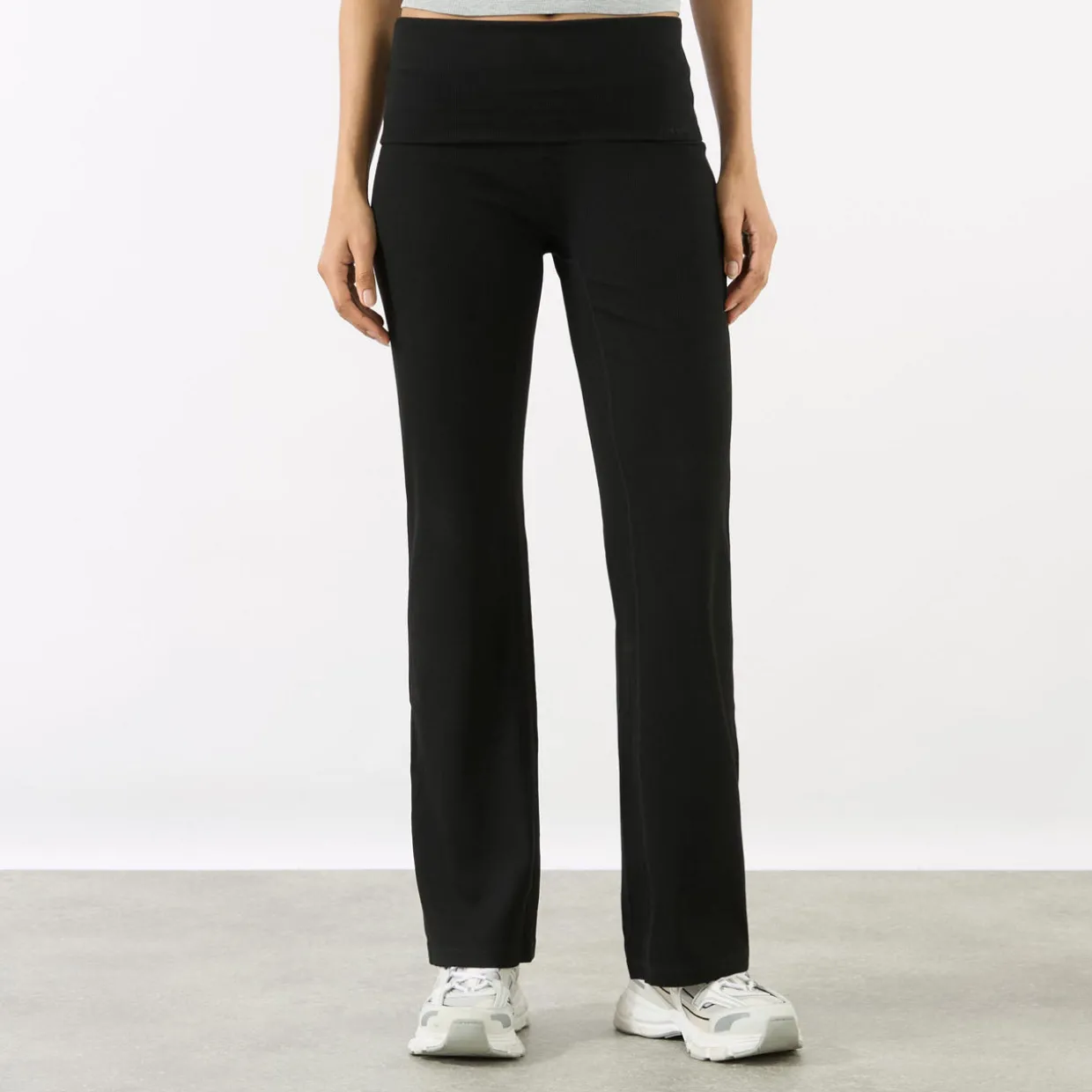 Rib Fold Over Trousers