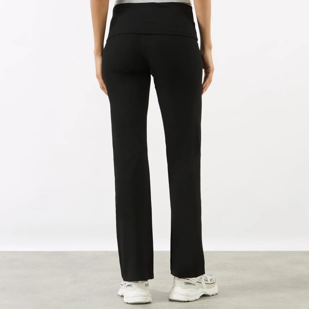 Rib Fold Over Trousers