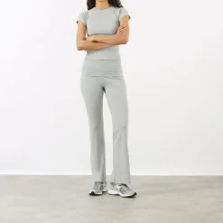 Rib Fold Over Trousers