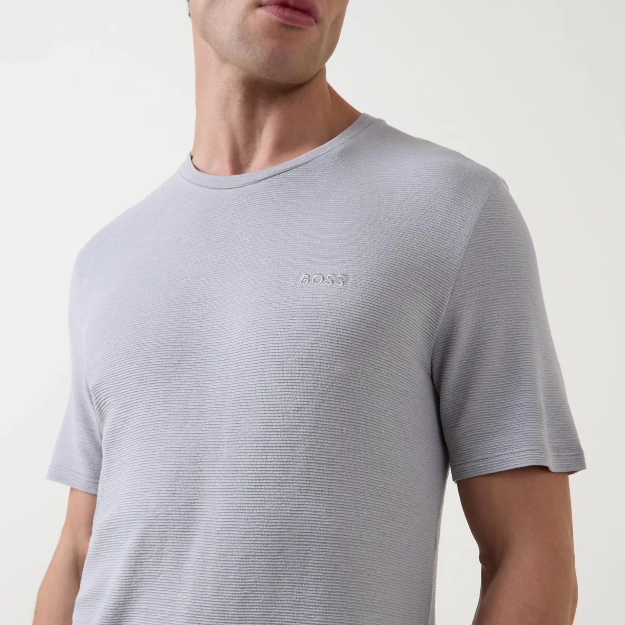 Sale BOSS Rib Stretch Logo Pyjama Top