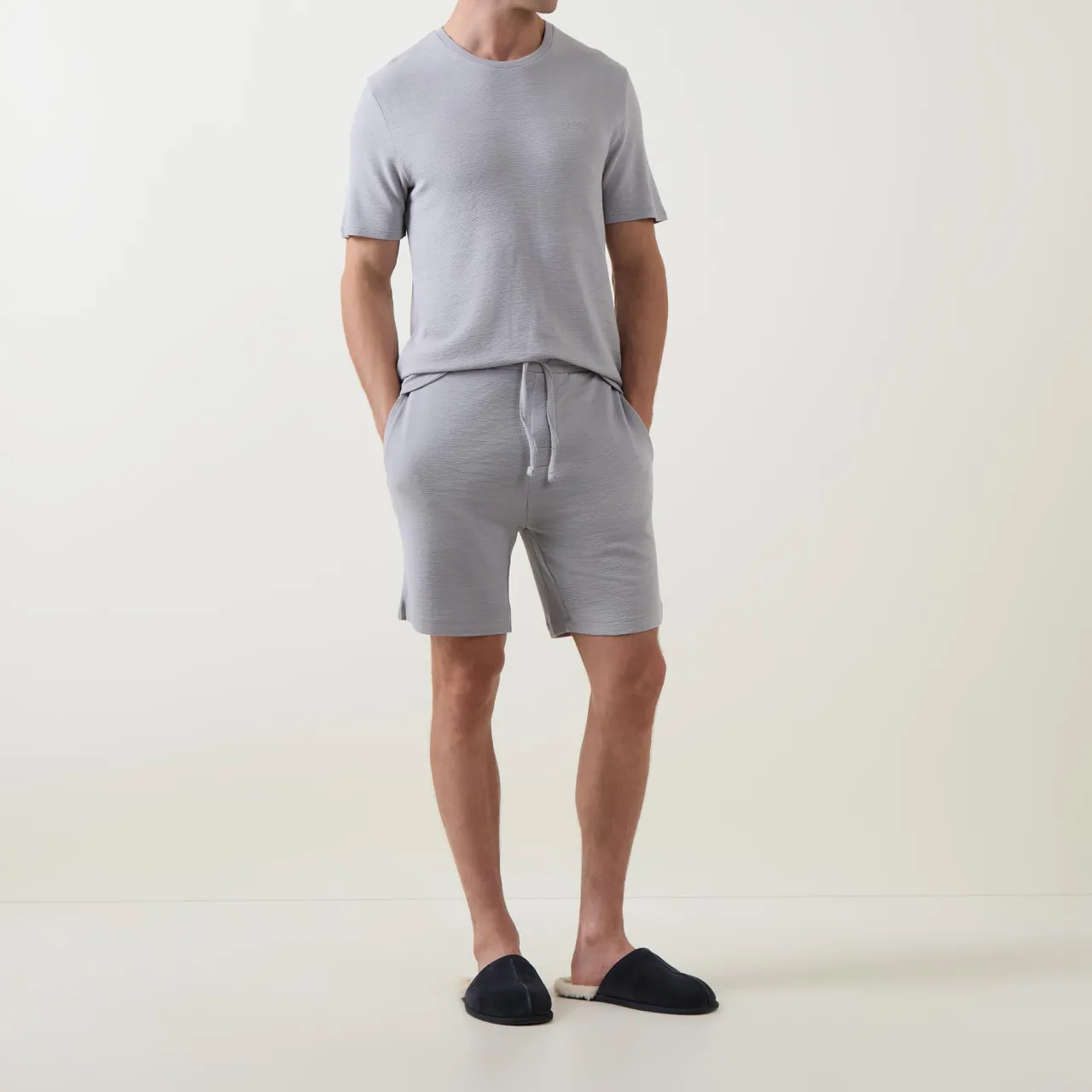 Sale BOSS Rib Stretch Logo Pyjama Top