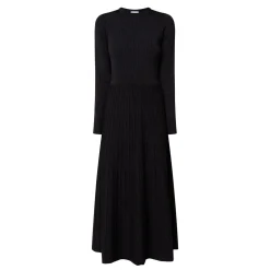 Ribbed Knit Flared Dress