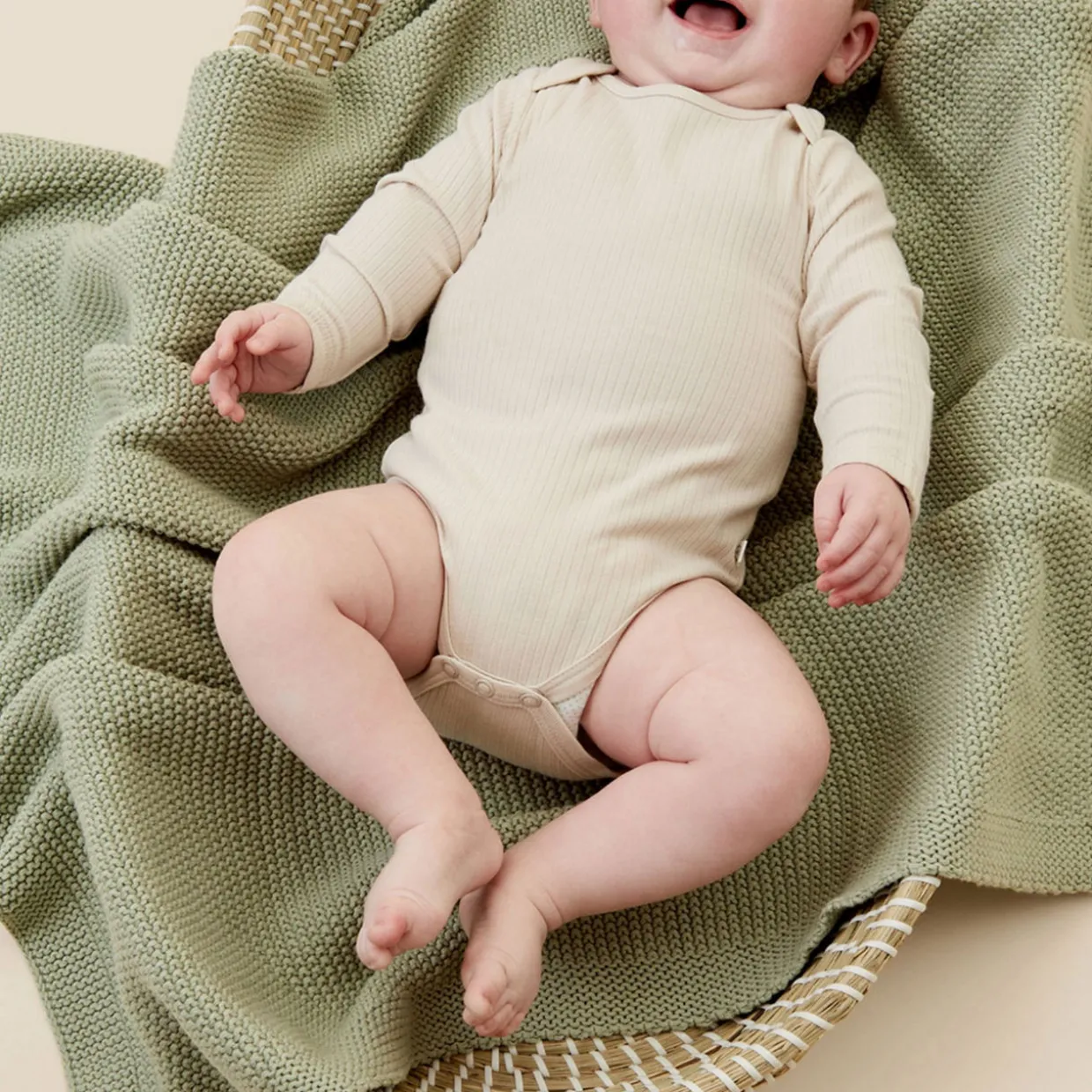 Ribbed Logo Bodysuit