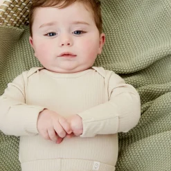 Ribbed Logo Bodysuit