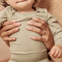 Ribbed Logo Bodysuit