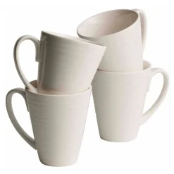 Best BELLEEK Ripple 4-Piece Mug Set