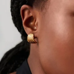 Ripple Stud Earrings