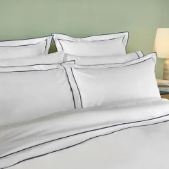 Discount KARLA BREE Rome Oxford Pillowcase White-Navy