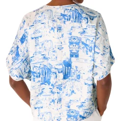 Outlet WHISTLES Rome Print Blouse
