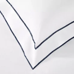 Discount KARLA BREE Rome Square Pillowcase White-Navy