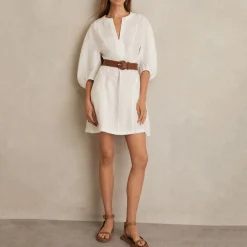 Romi Balloon-Sleeve Mini Dress