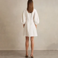 Romi Balloon-Sleeve Mini Dress