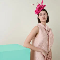 Best KR SNOXELL & SONS Rose Feather Embellished Fascinator