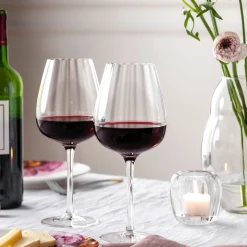 Rose Garden Red Wine Goblet, Set of Four