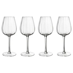 Rose Garden White Wine Goblet, Set of Four