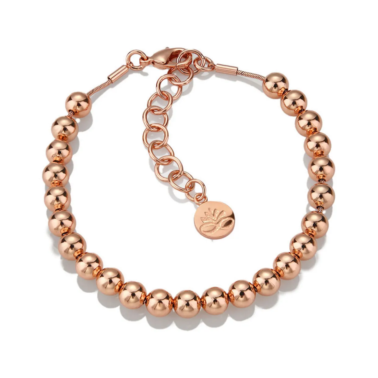 Rose Gold-Plated Small Beaded Bracelet