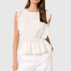 Clearance FOREVER NEW Rose Ruffle-Sleeve Top