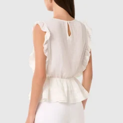 Clearance FOREVER NEW Rose Ruffle-Sleeve Top