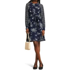 Fashion HOBBS Rosie Floral Flared Mini Dress