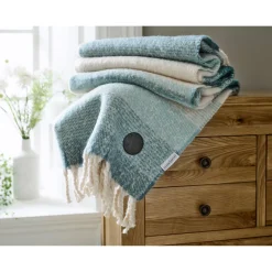 Online THE LYNDON COMPANY Rossendale Throw Blue