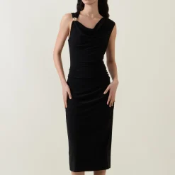 Fashion JOSEPH RIBKOFF Ruched Embellished Dress
