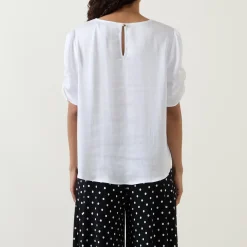 Ruched Sleeve Blouse