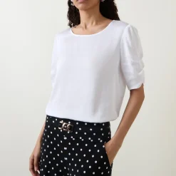 Ruched Sleeve Blouse