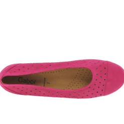 Clearance GABOR Ruffle Punched Detail Flats