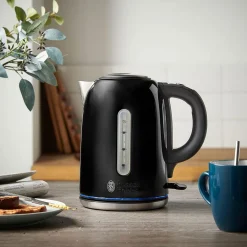Clearance RUSSELL HOBBS Black Quiet Boil 1.7L
