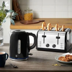 Clearance RUSSELL HOBBS Black Quiet Boil 1.7L