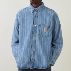Best CARHARTT WIP Rylan Stripe Logo Denim Overshirt