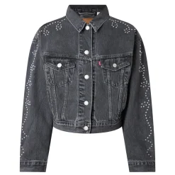 90s Stud Embellished Denim Jacket