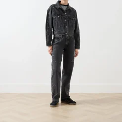 90s Stud Embellished Denim Jacket